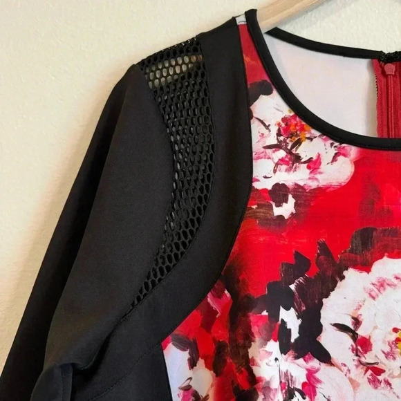 Eloquii Sheath Floral Dress Short Sleeve 16 - Picture 3 of 8